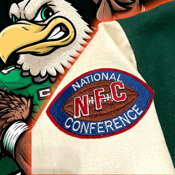 💎 ViNTaGe💎 PHiLaDeLPHiA EaGLeS 🦅 LeTTerMan JaCKeT 🧥 - Picture 4 of 11